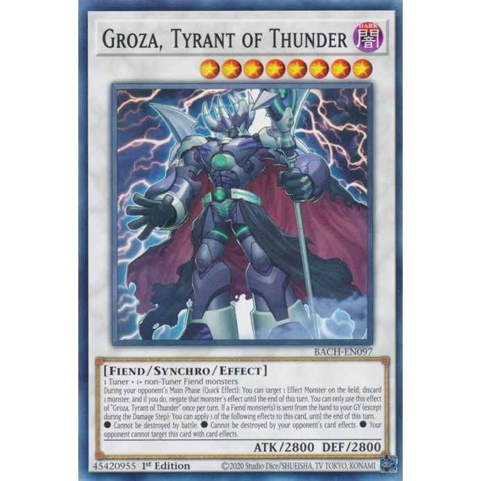 Image for Groza, Tyrant of Thunder (BACH-EN097) (BACH) - YuGiOh