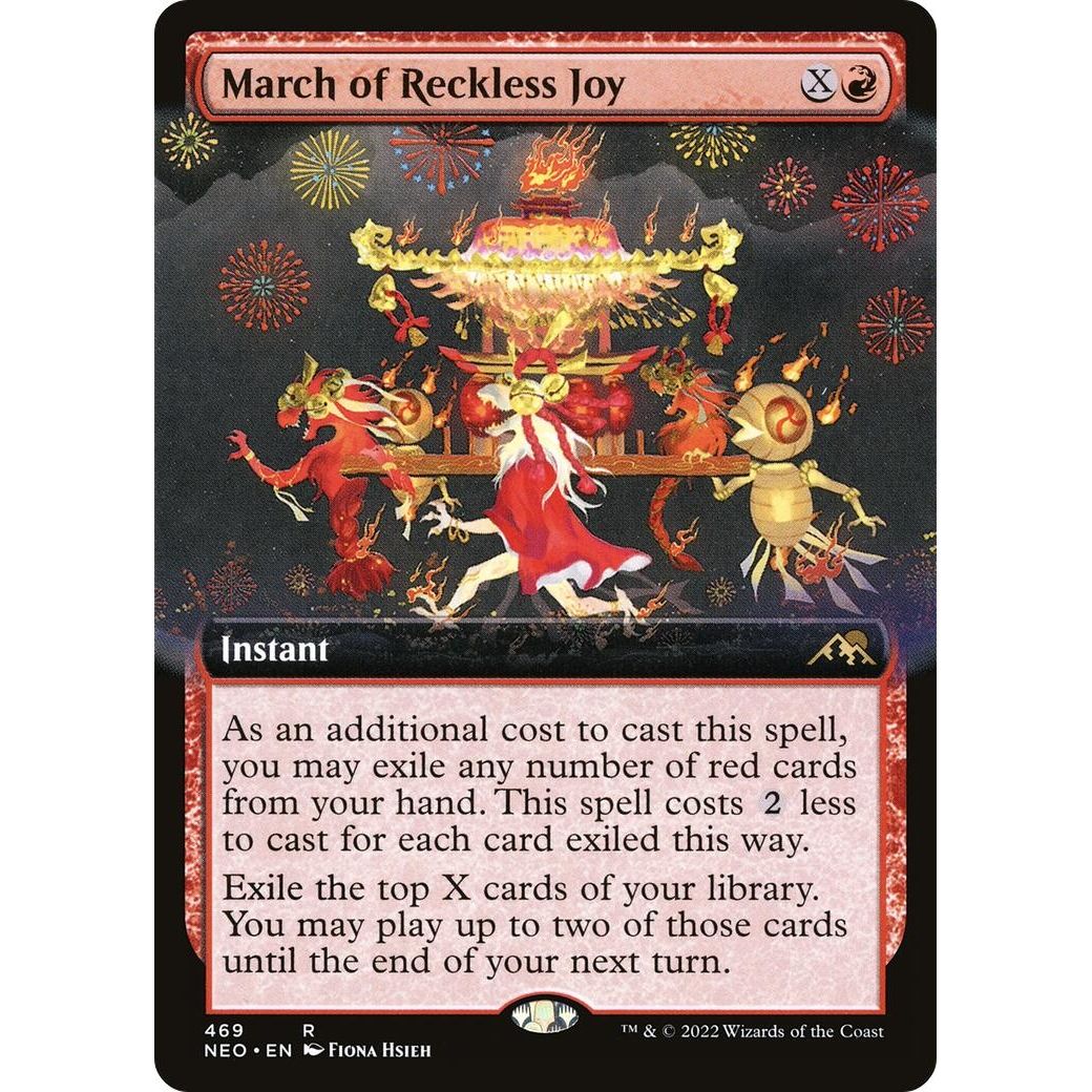 Image for March of Reckless Joy (Extended Art) (469) (NEO) - Magic: The Gathering