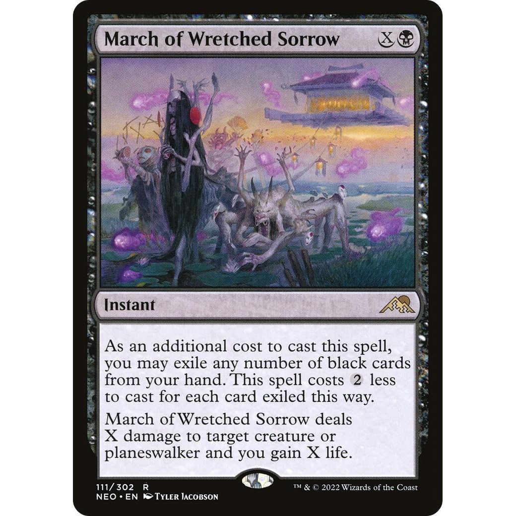 Image for March of Wretched Sorrow (111) (NEO) - Magic: The Gathering