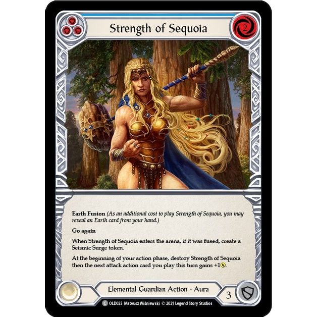 Image for Strength of Sequoia (Blue) (OLD023) (OLD) - Flesh and Blood TCG