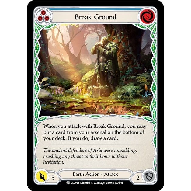 Image for Break Ground (Blue) (OLD025) (OLD) - Flesh and Blood TCG