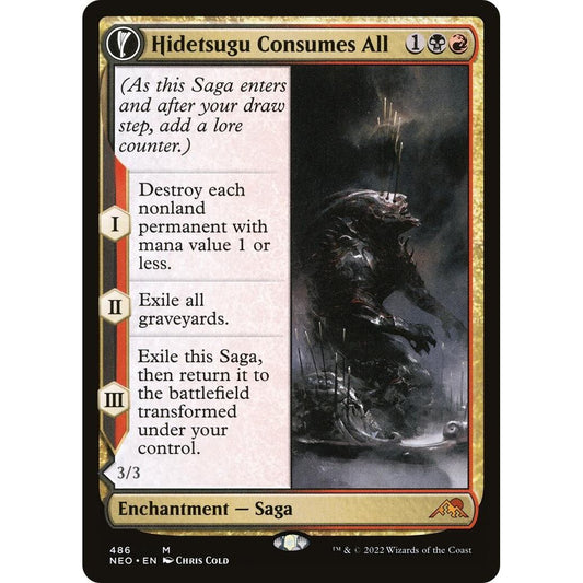 Image for Hidetsugu Consumes All (Extended Art) (486) (NEO) - Magic: The Gathering