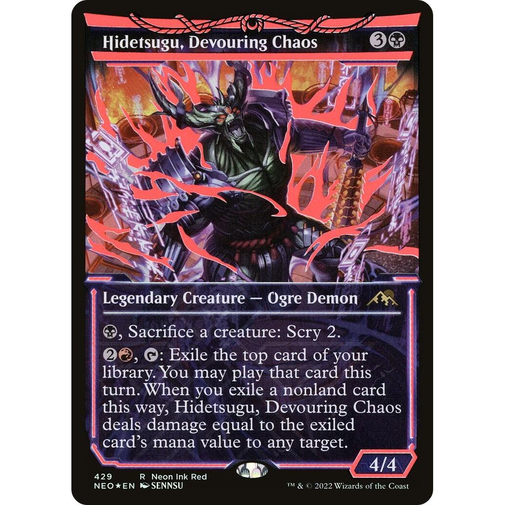 Image for Hidetsugu, Devouring Chaos (Neon Red) (429) (NEO) - Magic: The Gathering