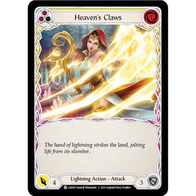 Image for Heaven's Claws (Yellow) (LXI019) (LXI) - Flesh and Blood TCG