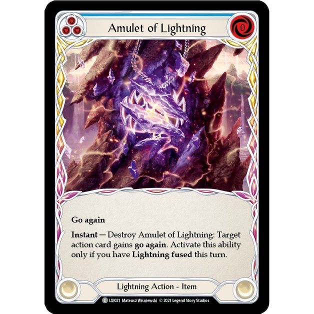 Image for Amulet of Lightning (LXI021) (LXI) - Flesh and Blood TCG