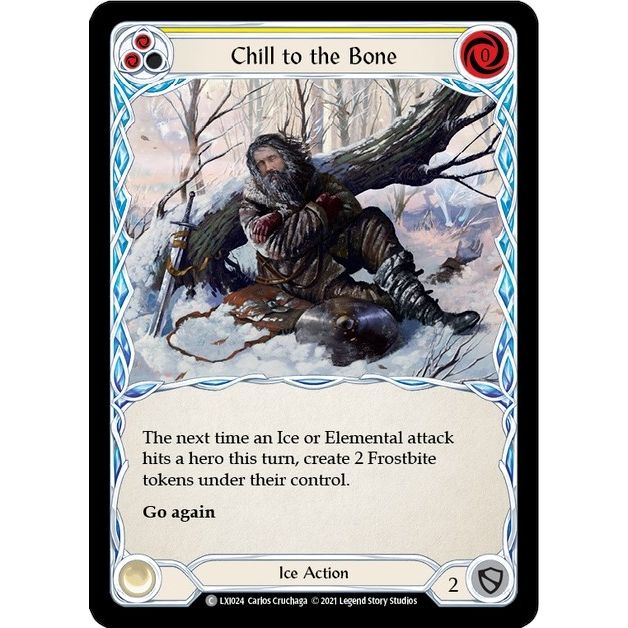 Image for Chill to the Bone (Yellow) (LXI024) (LXI) - Flesh and Blood TCG