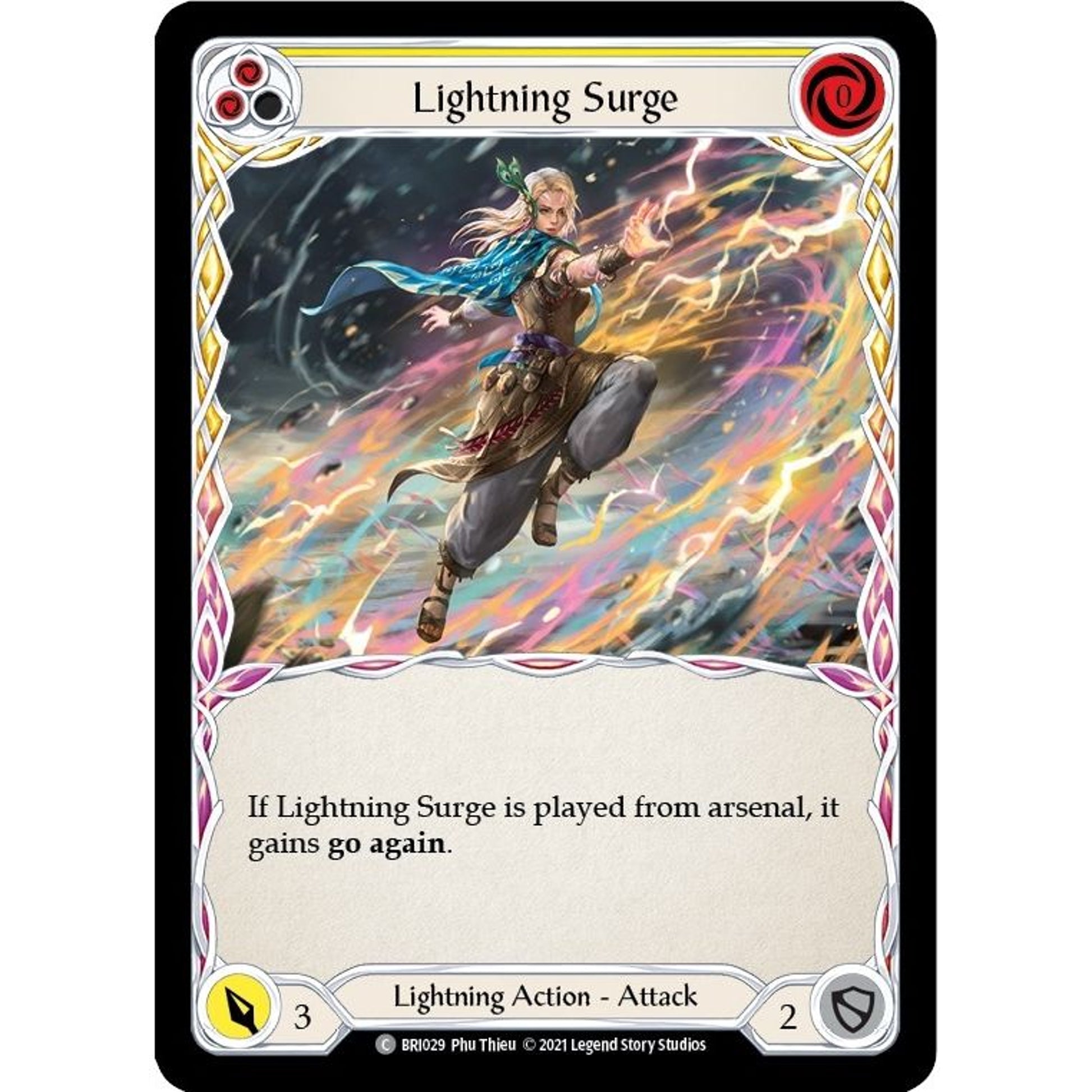 Image for Lightning Surge (Yellow) (BRI029) (BRI) - Flesh and Blood TCG