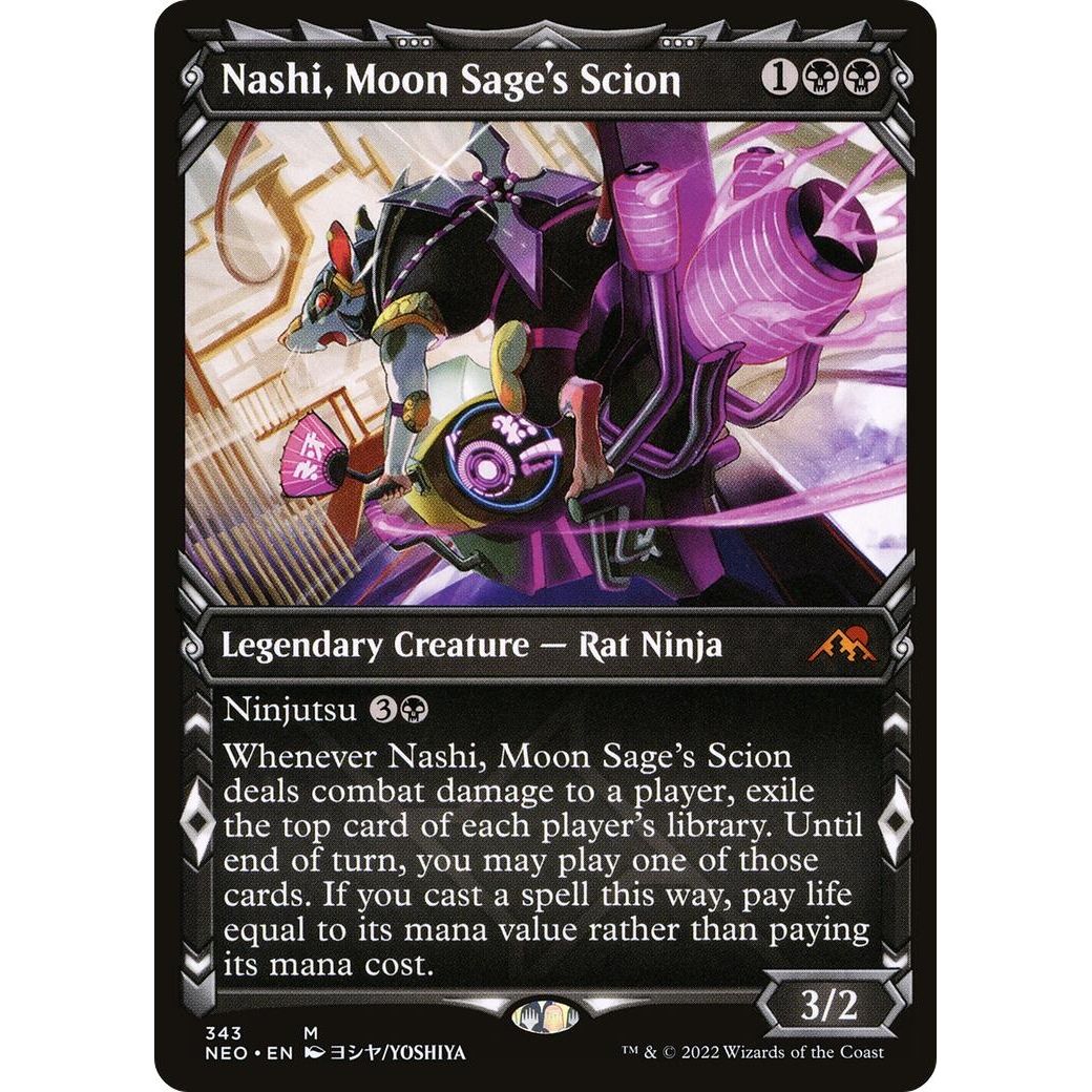 Image for Nashi, Moon Sage's Scion (Showcase) (343) (NEO) - Magic: The Gathering