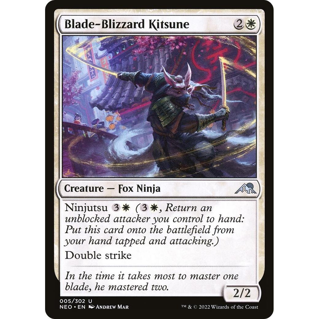 Image for Blade-Blizzard Kitsune (5) (NEO) - Magic: The Gathering