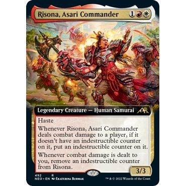 Image for Risona, Asari Commander (Extended Art) (492) (NEO) - Magic: The Gathering