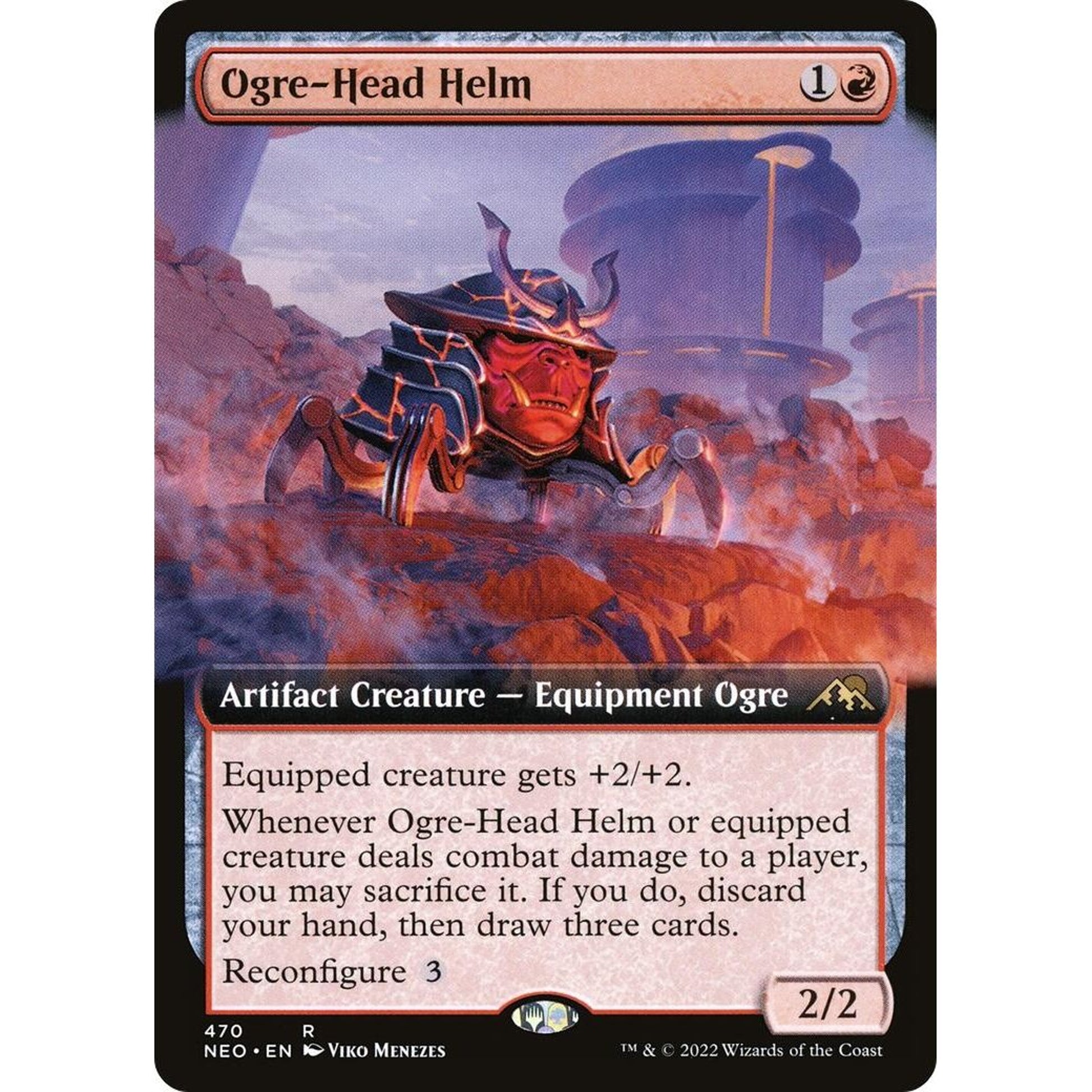 Image for Ogre-Head Helm (Extended Art) (470) (NEO) - Magic: The Gathering