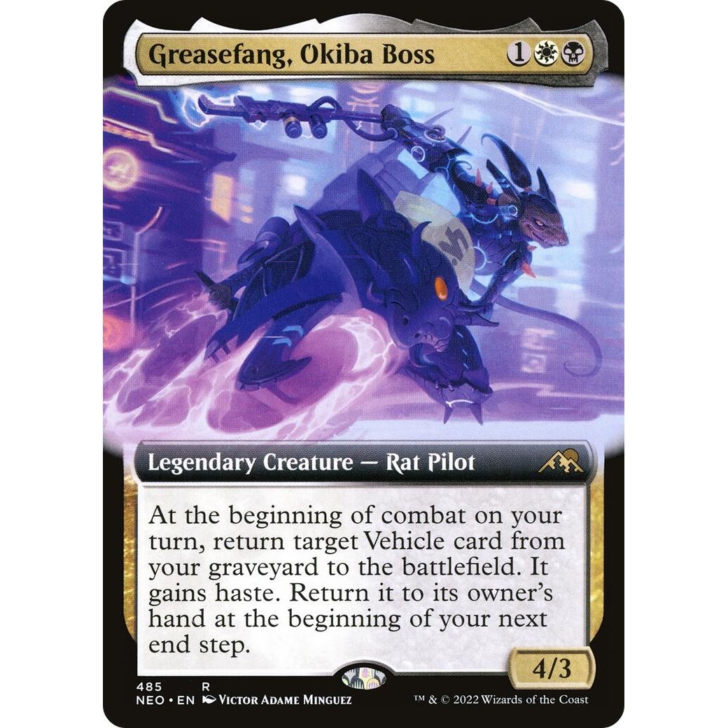 Image for Greasefang, Okiba Boss (Extended Art) (485) (NEO) - Magic: The Gathering