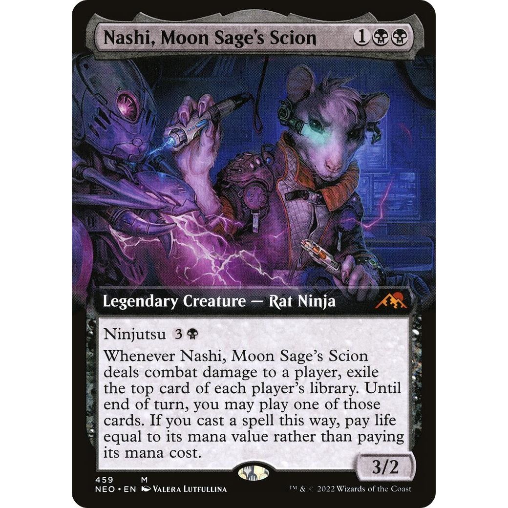 Image for Nashi, Moon Sage's Scion (Extended Art) (459) (NEO) - Magic: The Gathering
