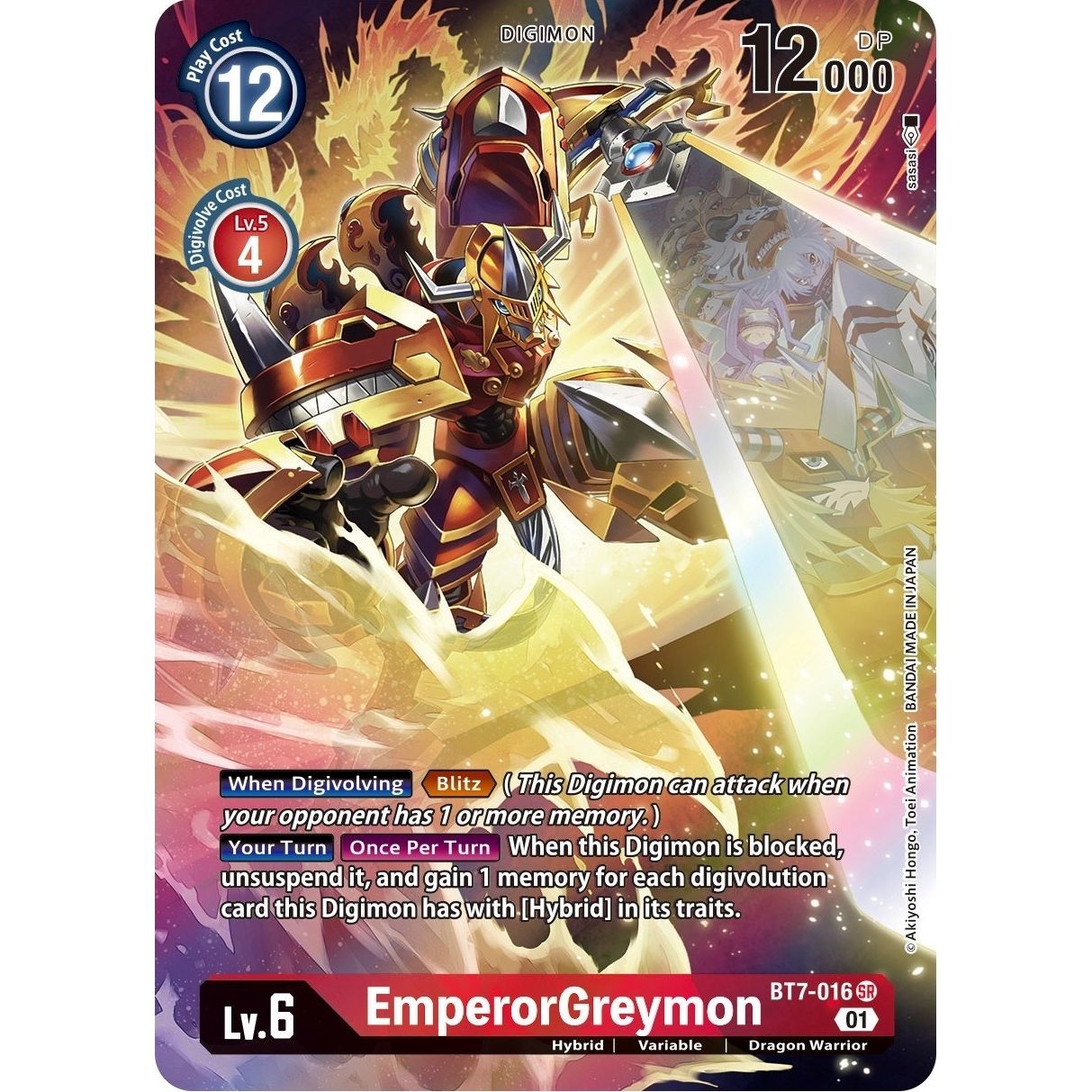 Image for EmperorGreymon (Alternate Art) (BT7-016 SR) (BT07) - Digimon Card Game
