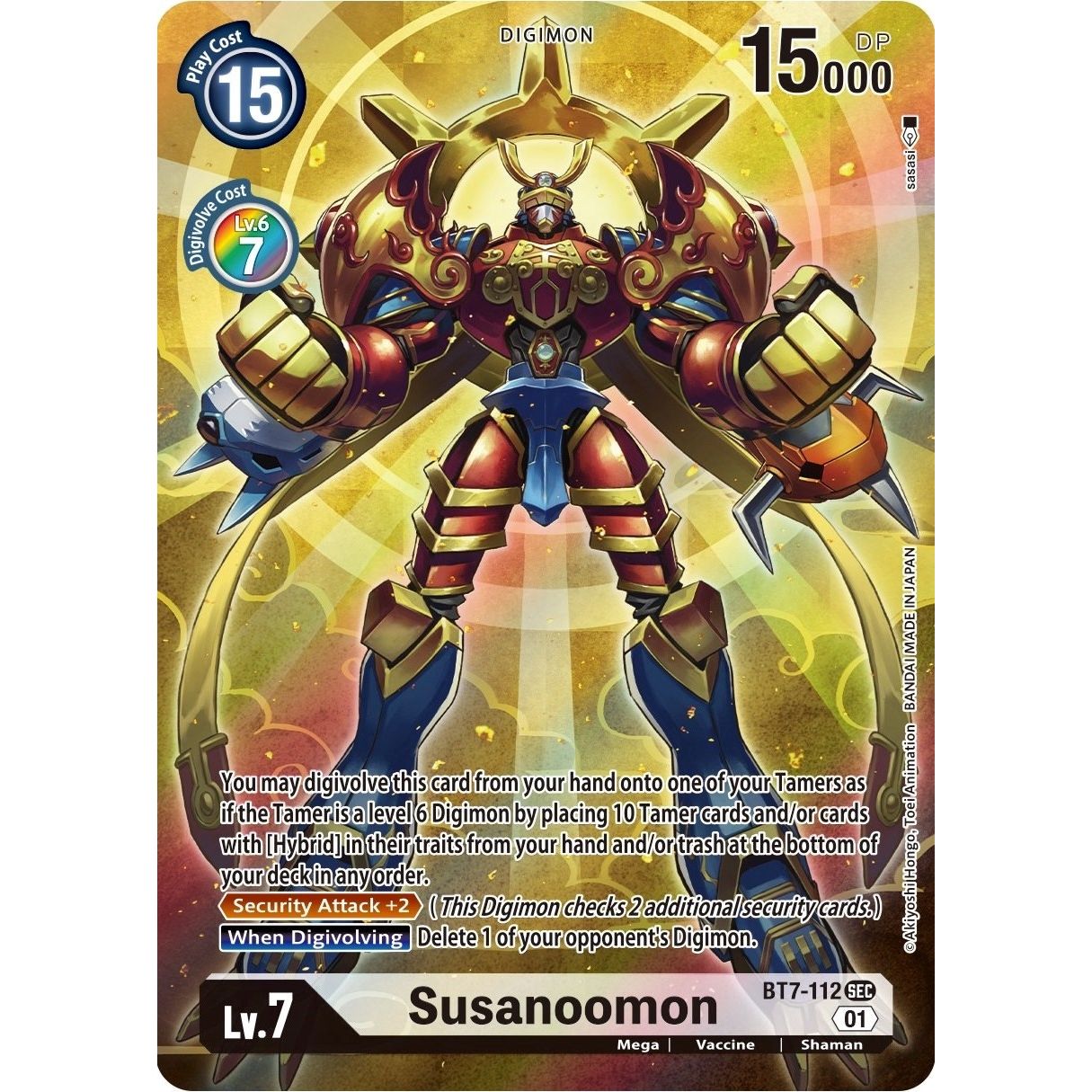 Image for Susanoomon (Alternate Art) (BT7-112 SEC) (BT07) - Digimon Card Game