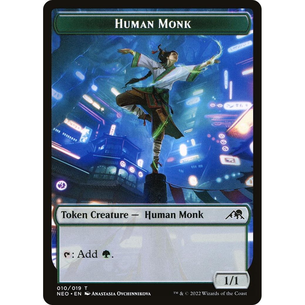 Image for Human Monk Token (10) (NEO) - Magic: The Gathering