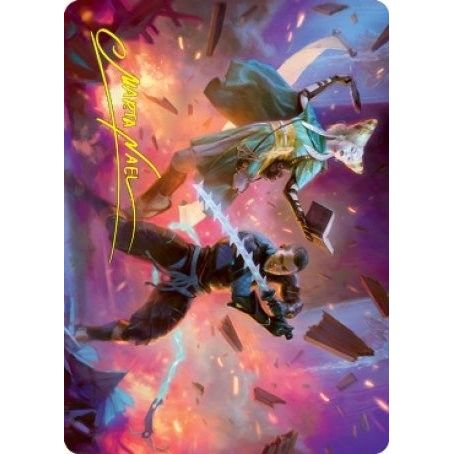 Image for Explosive Entry Art Card (Gold-Stamped Signature) (13) (ASNEO) - Magic: The Gathering