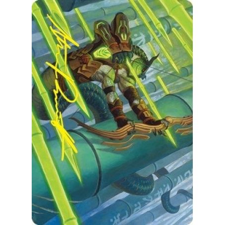 Image for Bamboo Grove Archer Art Card (Gold-Stamped Signature) (20) (ASNEO) - Magic: The Gathering