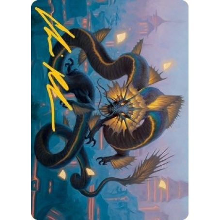 Image for Ao, the Dawn Sky Art Card (25/81) (Gold-Stamped Signature) (25) (ASNEO) - Magic: The Gathering