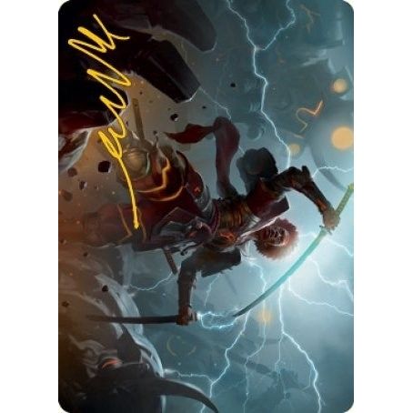 Image for Raiyuu, Storm's Edge Art Card (Gold-Stamped Signature) (31) (ASNEO) - Magic: The Gathering