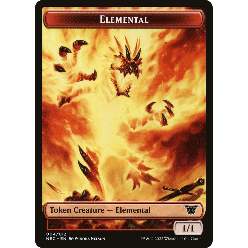 Image for Elemental // Spirit (009) Double-Sided Token (4 // 9) (NEC) - Magic: The Gathering