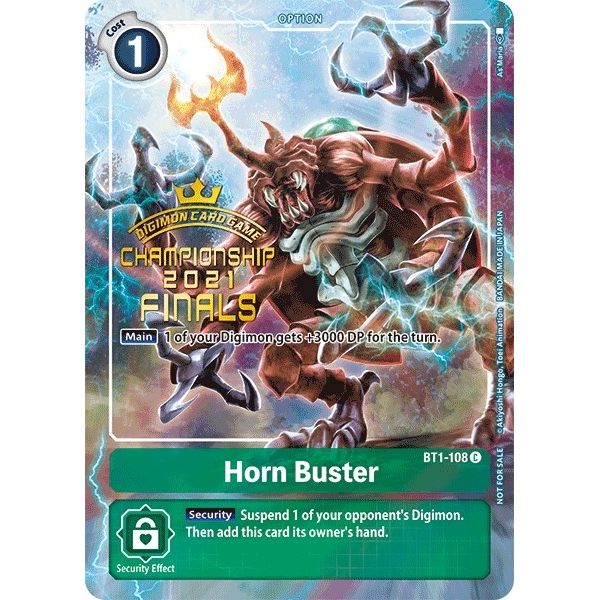 Image for Horn Buster (2021 Championship Finals Tamer's Evolution Pack) (BT1-108 C) (BT01-03A) - Digimon Card Game