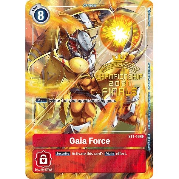 Image for Gaia Force (2021 Championship Finals Tamer's Evolution Pack) (ST1-16 U) (ST-1) - Digimon Card Game