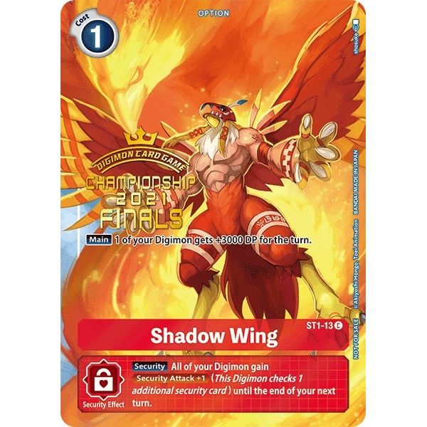 Image for Shadow Wing (2021 Championship Finals Tamer's Evolution Pack) (ST1-13 C) (ST-1) - Digimon Card Game