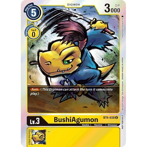 Image for BushiAgumon (Event Pack 2) (BT4-038 U) (BT04) - Digimon Card Game