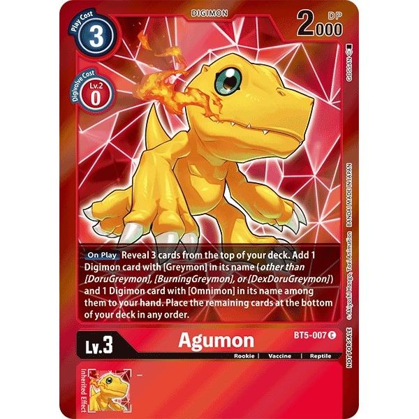 Image for Agumon (Event Pack 2) (BT5-007 C) (BT05) - Digimon Card Game