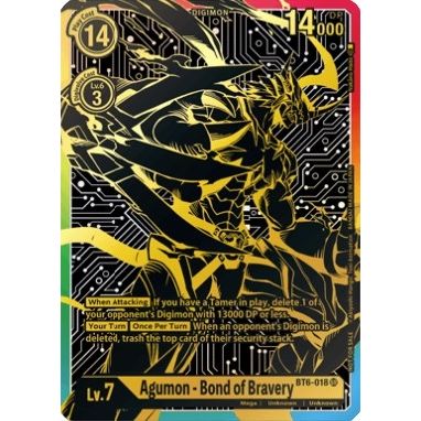 Image for Agumon - Bond of Bravery (2021 Championship Finals 1st Place) (BT6-018 SR) (BT06) - Digimon Card Game
