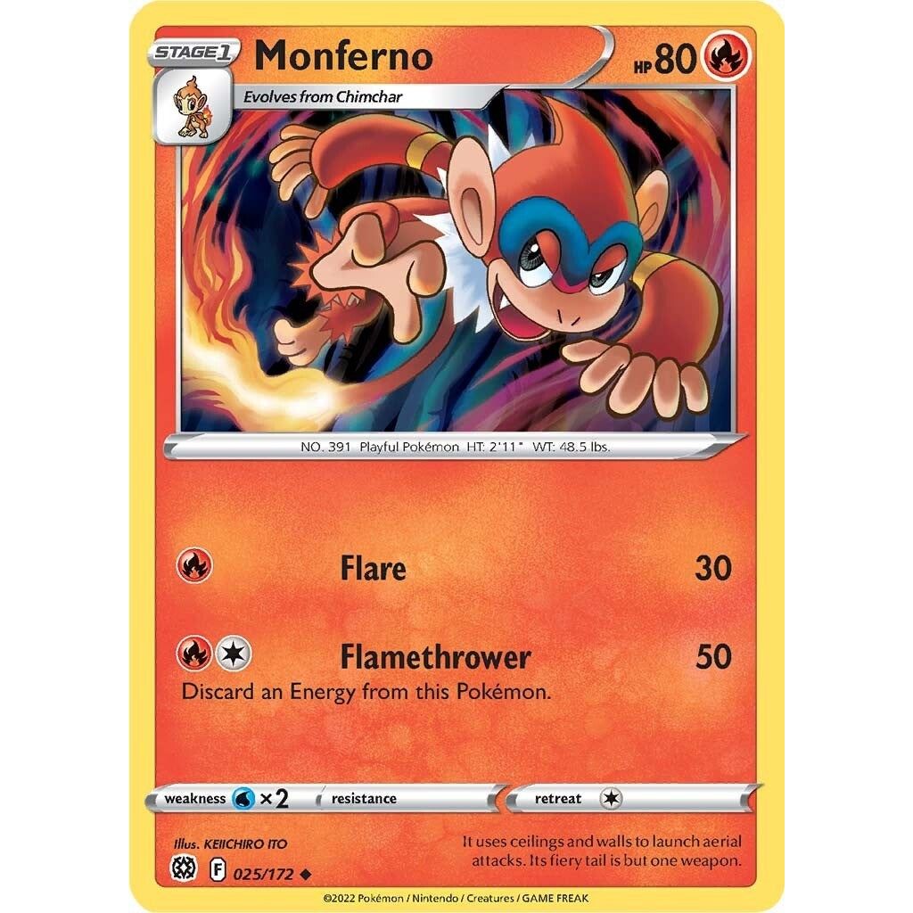 Image for Monferno (025/172) (SWSH09) - Pokemon