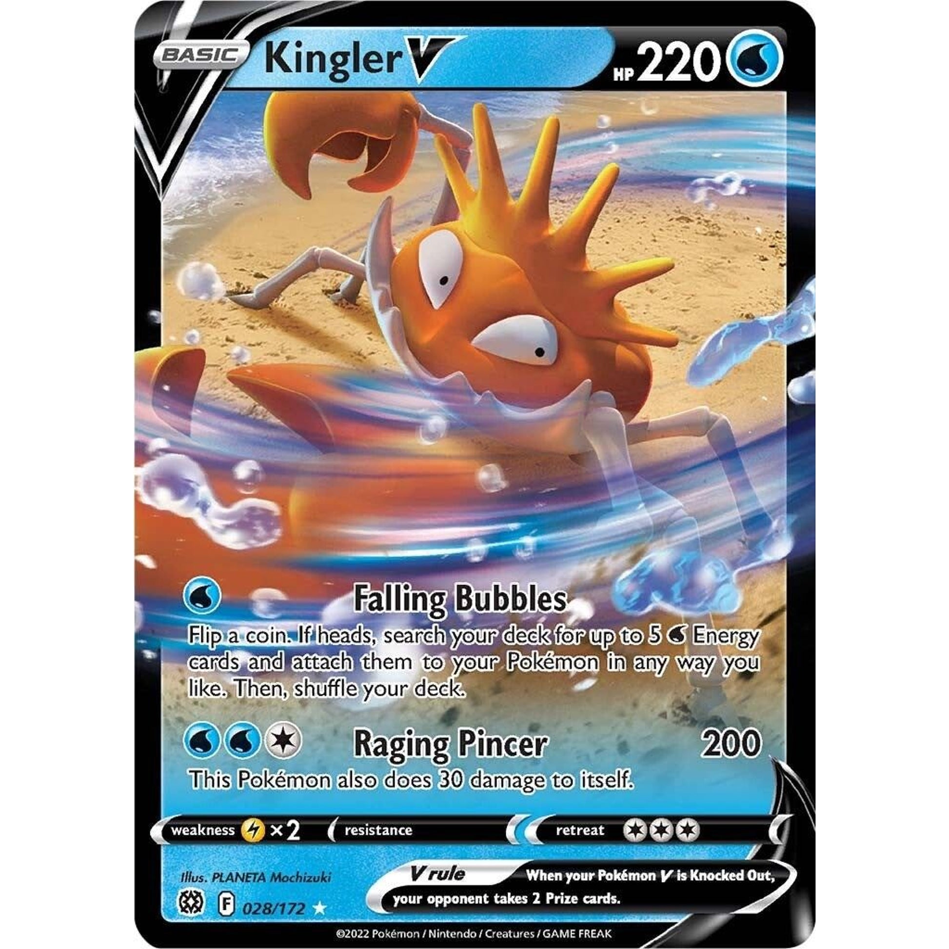 Image for Kingler V (028/172) (SWSH09) - Pokemon