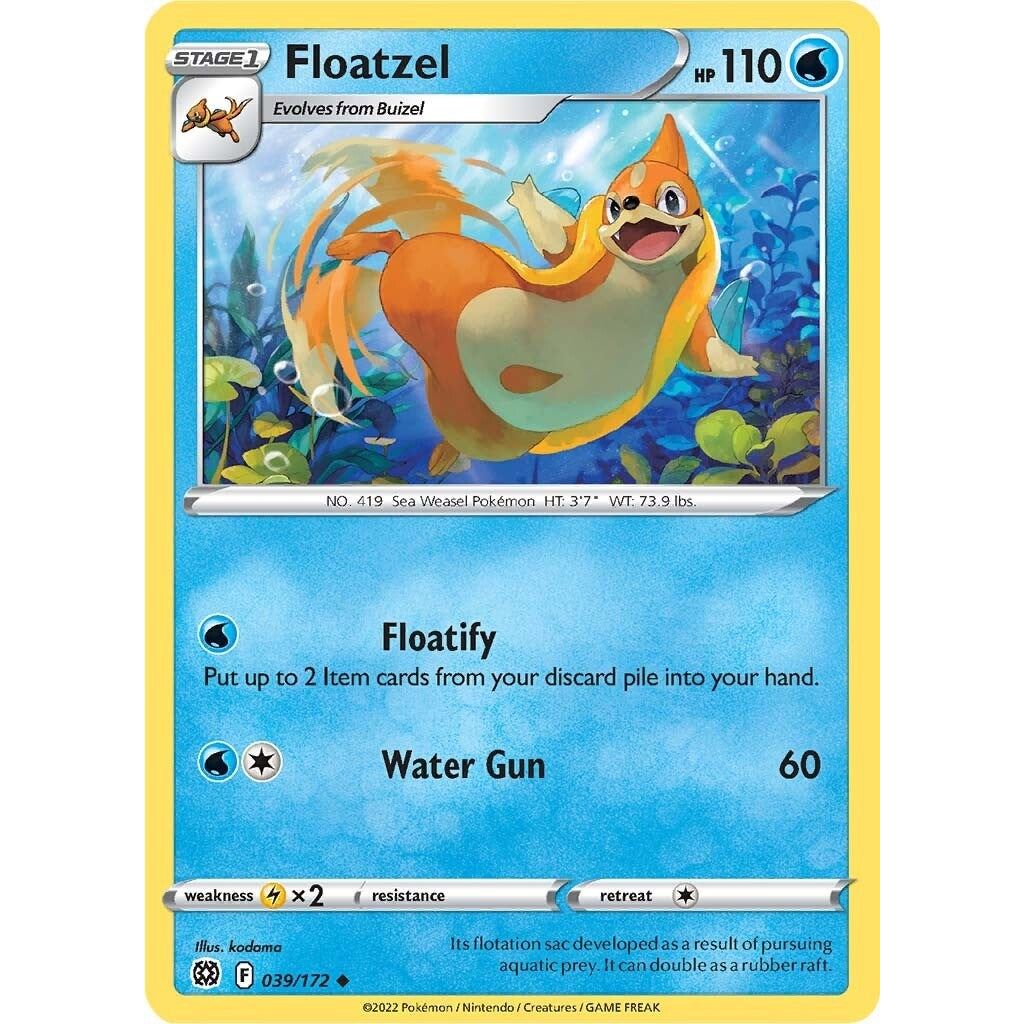 Image for Floatzel (039/172) (SWSH09) - Pokemon