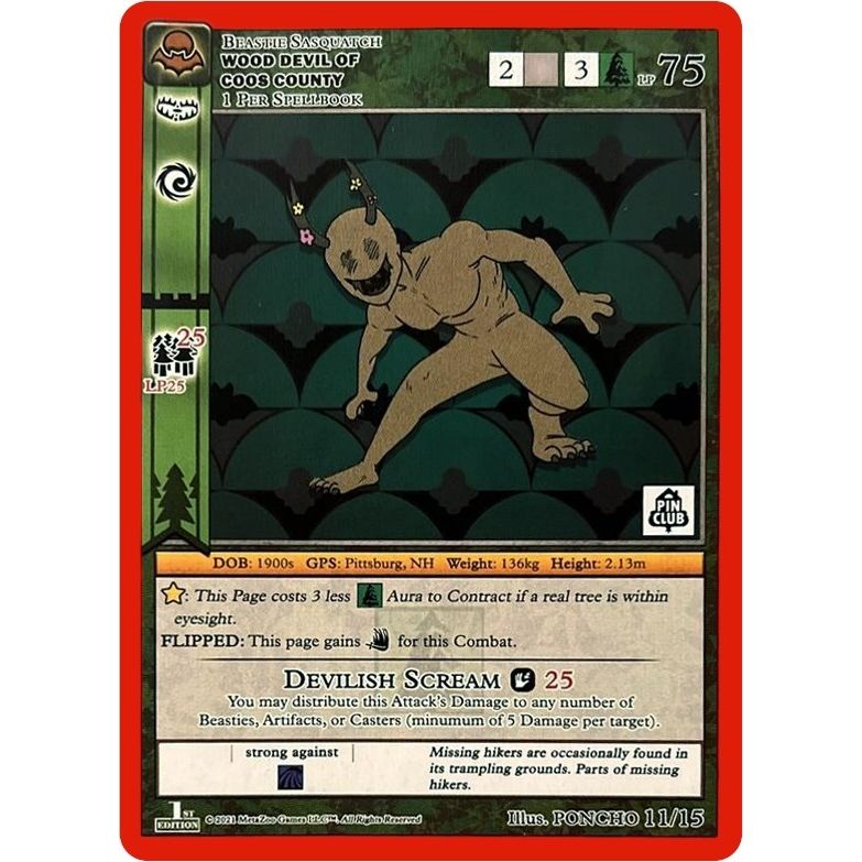 Image for Wood Devil of Coos Country (Pin Club Nightfall Mystery Collection 1st Edition) (11/15) (MISC) - MetaZoo
