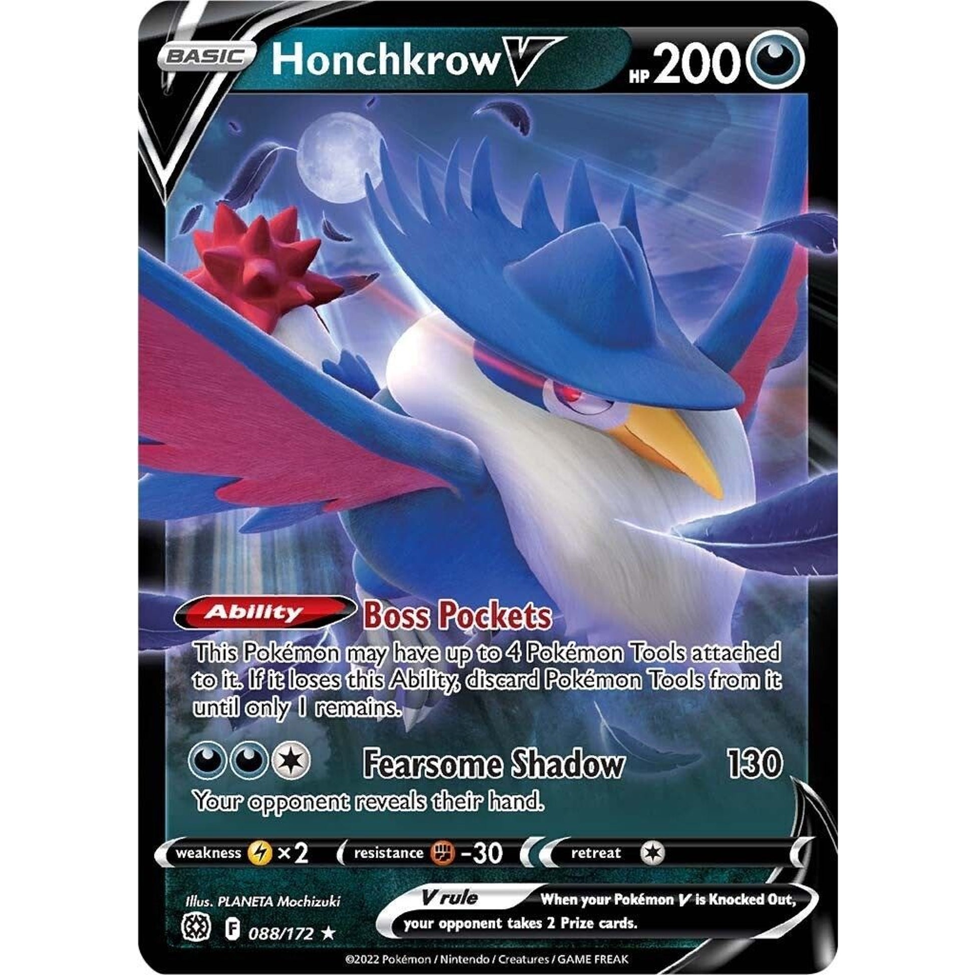 Image for Honchkrow V (088/172) (SWSH09) - Pokemon