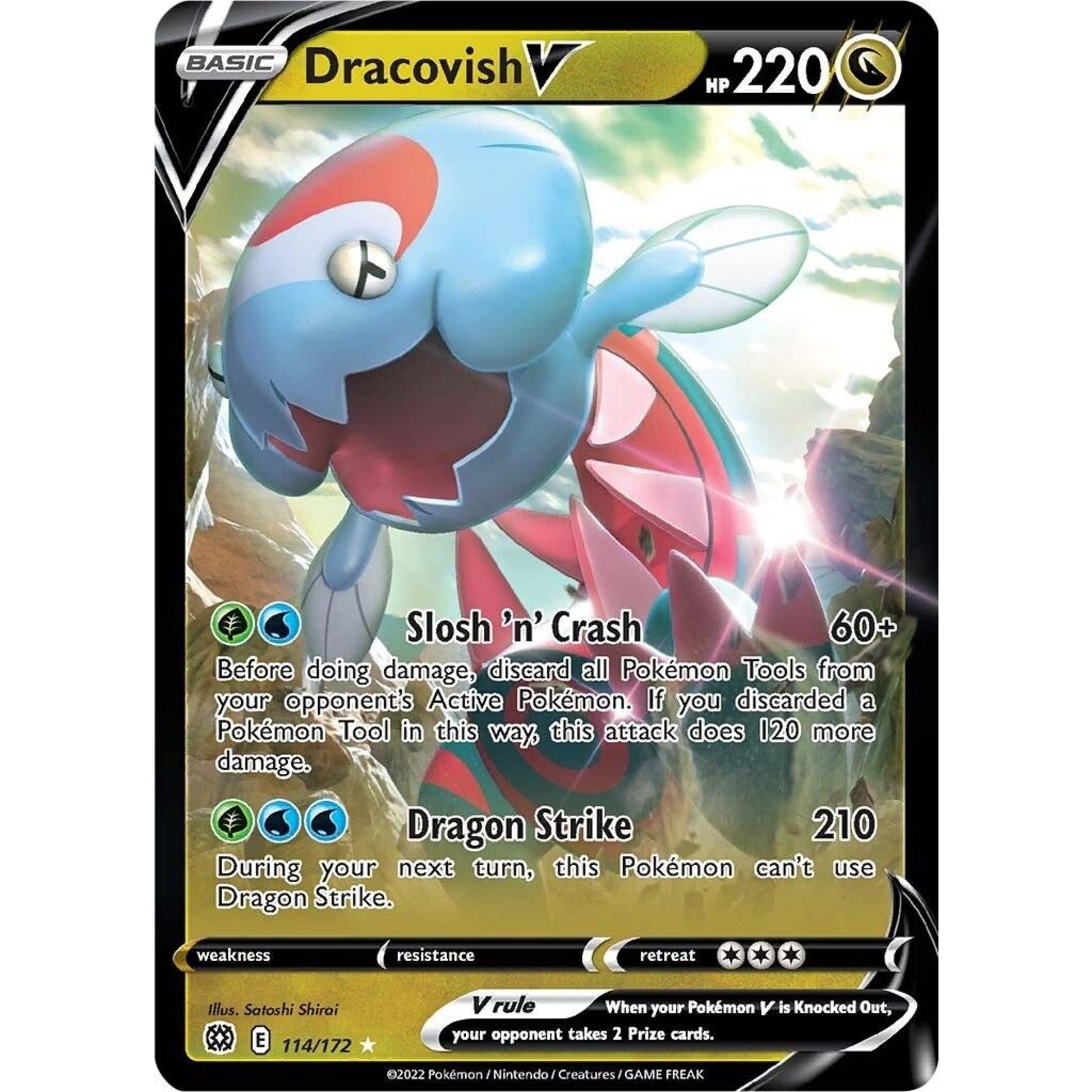Image for Dracovish V (114/172) (SWSH09) - Pokemon