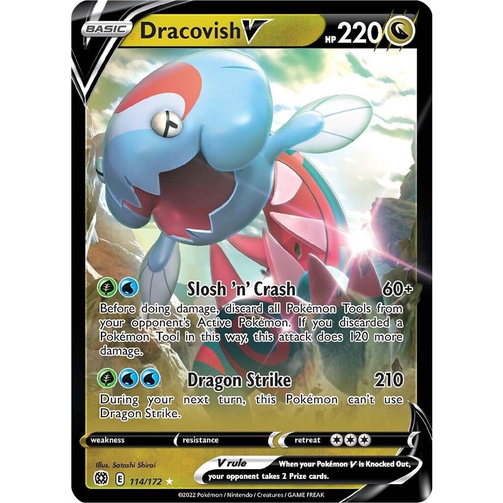 Image for Dracovish V (114/172) (SWSH09) - Pokemon