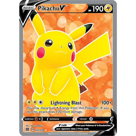 Image for Pikachu V (Full Art) (157/172) (SWSH09) - Pokemon