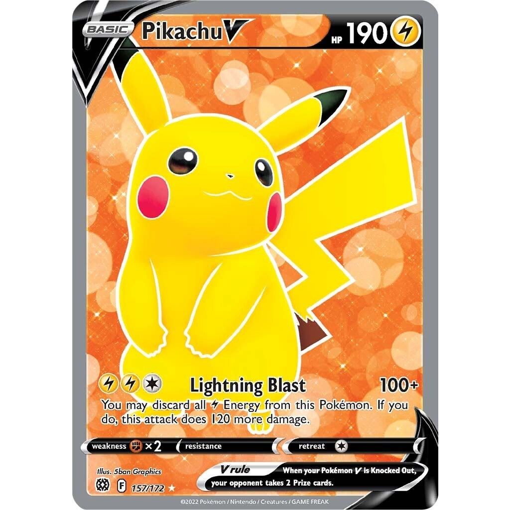Image for Pikachu V (Full Art) (157/172) (SWSH09) - Pokemon