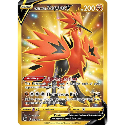Image for Galarian Zapdos V (Secret) (182/172) (SWSH09) - Pokemon