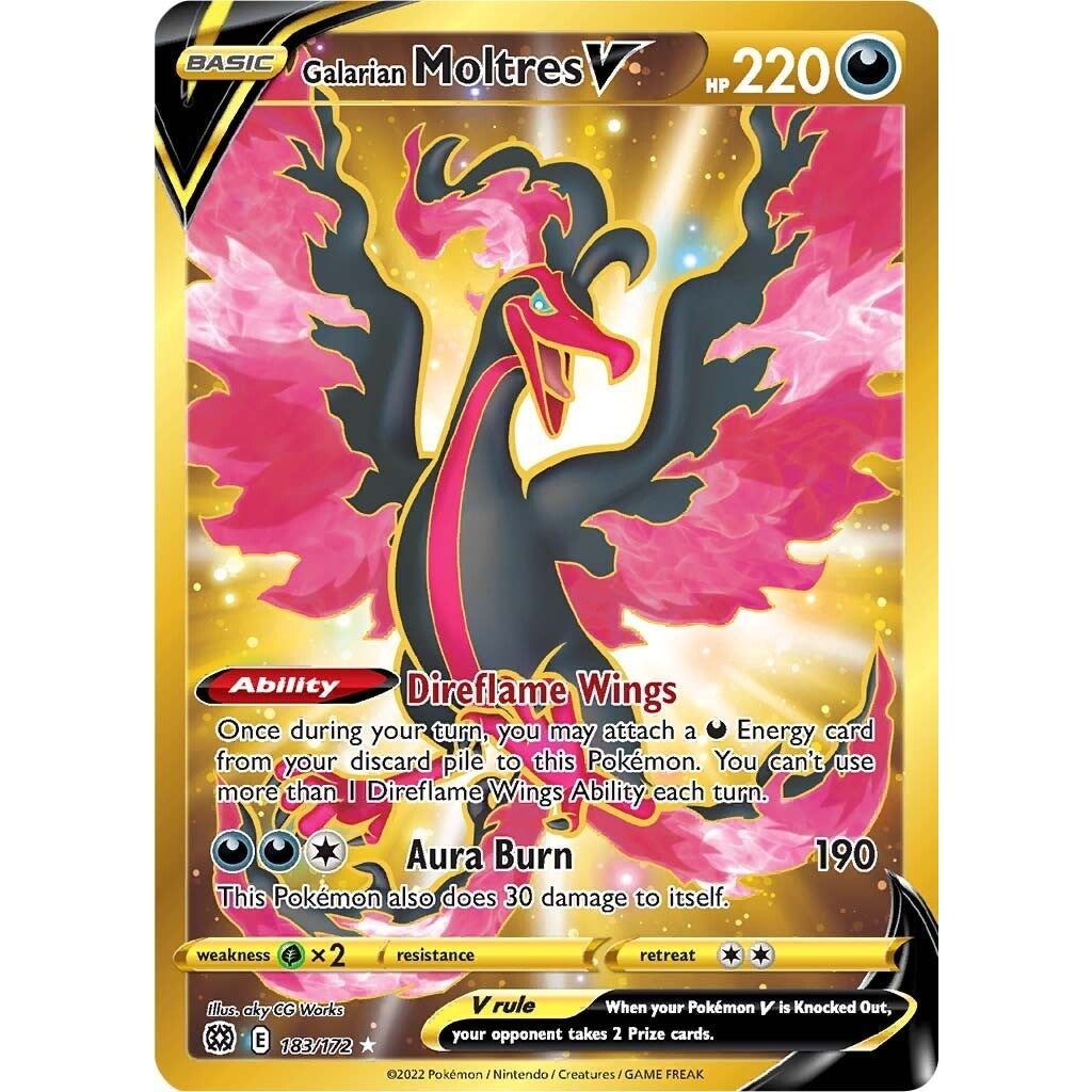 Image for Galarian Moltres V (Secret) (183/172) (SWSH09) - Pokemon