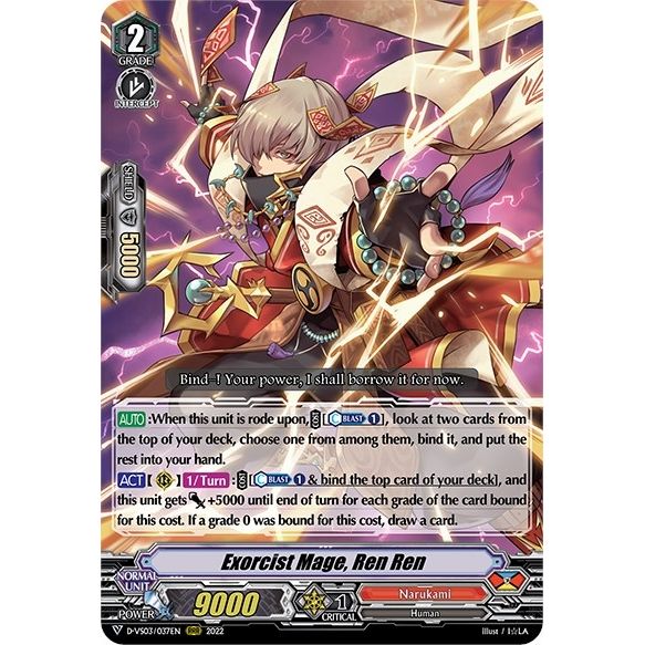 Image for Exorcist Mage, Ren Ren (D-VS03/037EN) (D-VS03) - Cardfight Vanguard