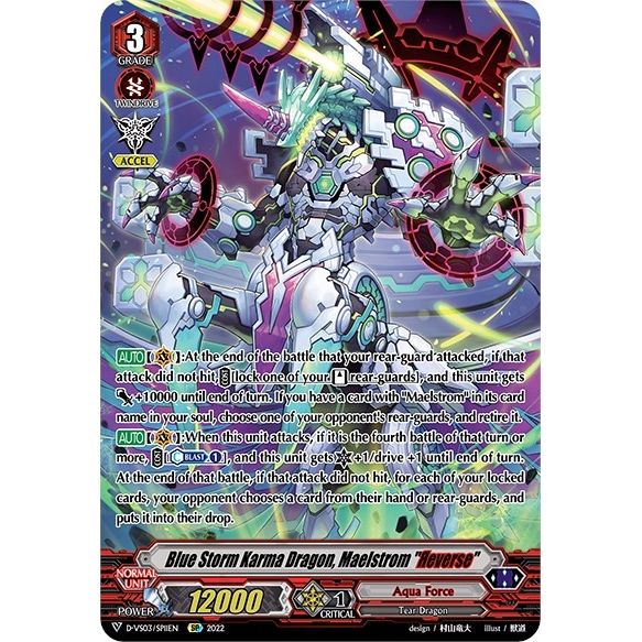 Image for Blue Storm Karma Dragon, Maelstrom "Reverse" (SP) (D-VS03/SP11EN) (D-VS03) - Cardfight Vanguard