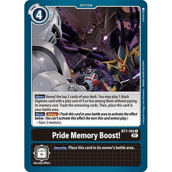 Image for Pride Memory Boost! (BT7-105 U) (BT07) - Digimon Card Game