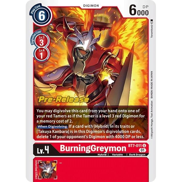 Image for BurningGreymon (BT7-011 U) (BT07_PR) - Digimon Card Game