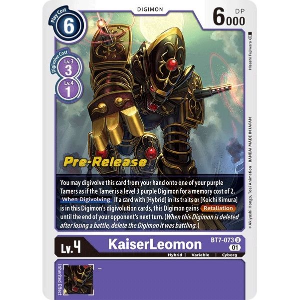 Image for KaiserLeomon (BT7-073 U) (BT07_PR) - Digimon Card Game
