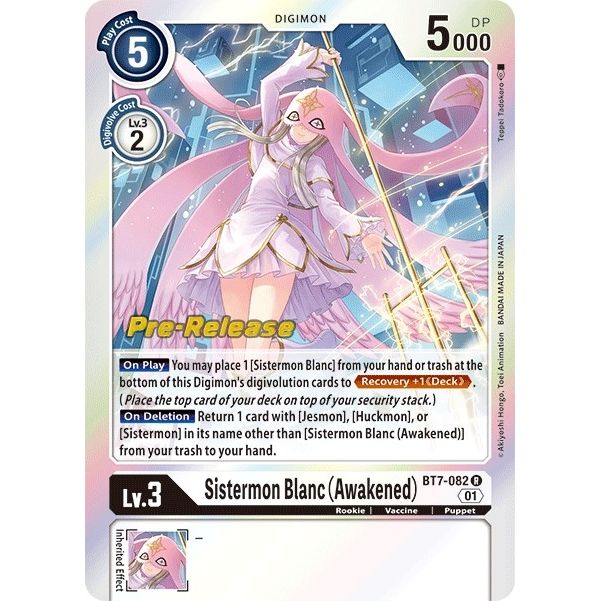 Image for Sistermon Blanc (Awakened) (BT7-082 R) (BT07_PR) - Digimon Card Game