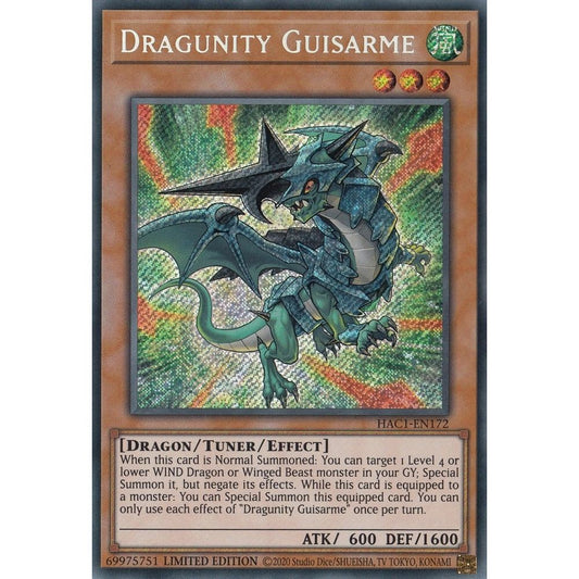 Image for Dragunity Guisarme (HAC1-EN172) (HAC1) - YuGiOh