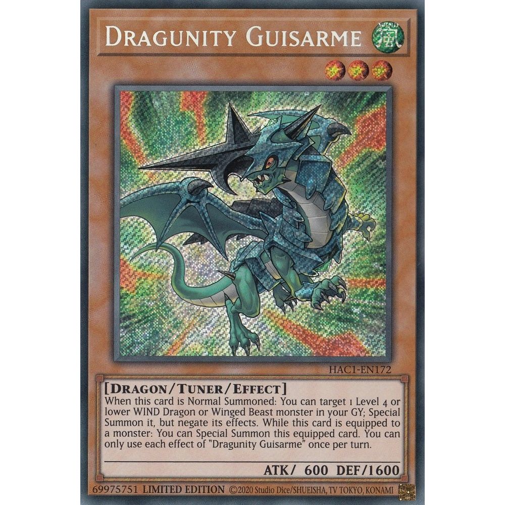 Image for Dragunity Guisarme (HAC1-EN172) (HAC1) - YuGiOh